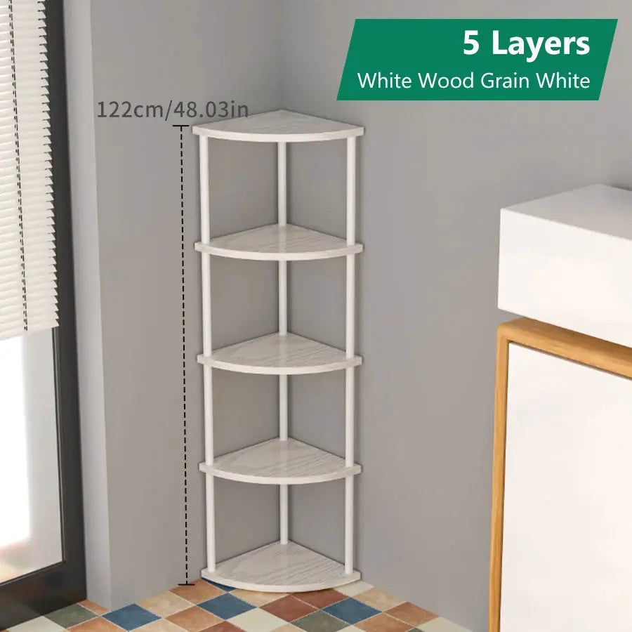 Wall Corner Shelf Storage Rack With Tiers For Living Room Kitchen Bedroom Bookshelf Plant And Flower Display 3 4 5 6