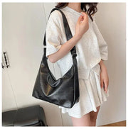 Homefish Leather Commuter Vintage Tote Bag For Women Maillard Style Crossbody Large Capacity PU Leather