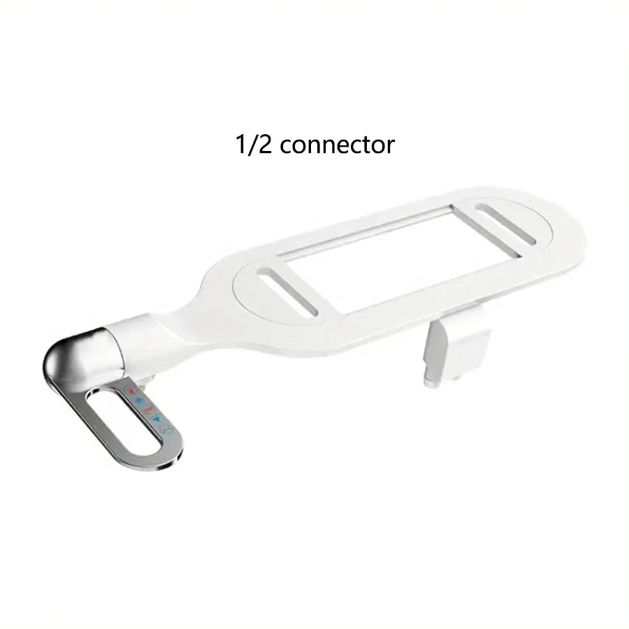 Non-Electric Bidet by Simples Market; white plastic unit with adjustable spray nozzle