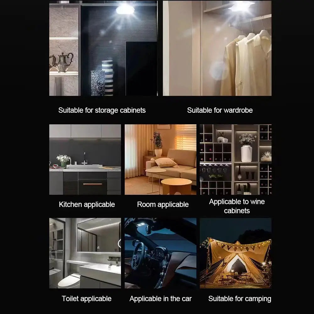 LED Car Mini Touch Light USB Charging Portable Interior Lamp For Roof Ceiling Reading Night Ambient Light