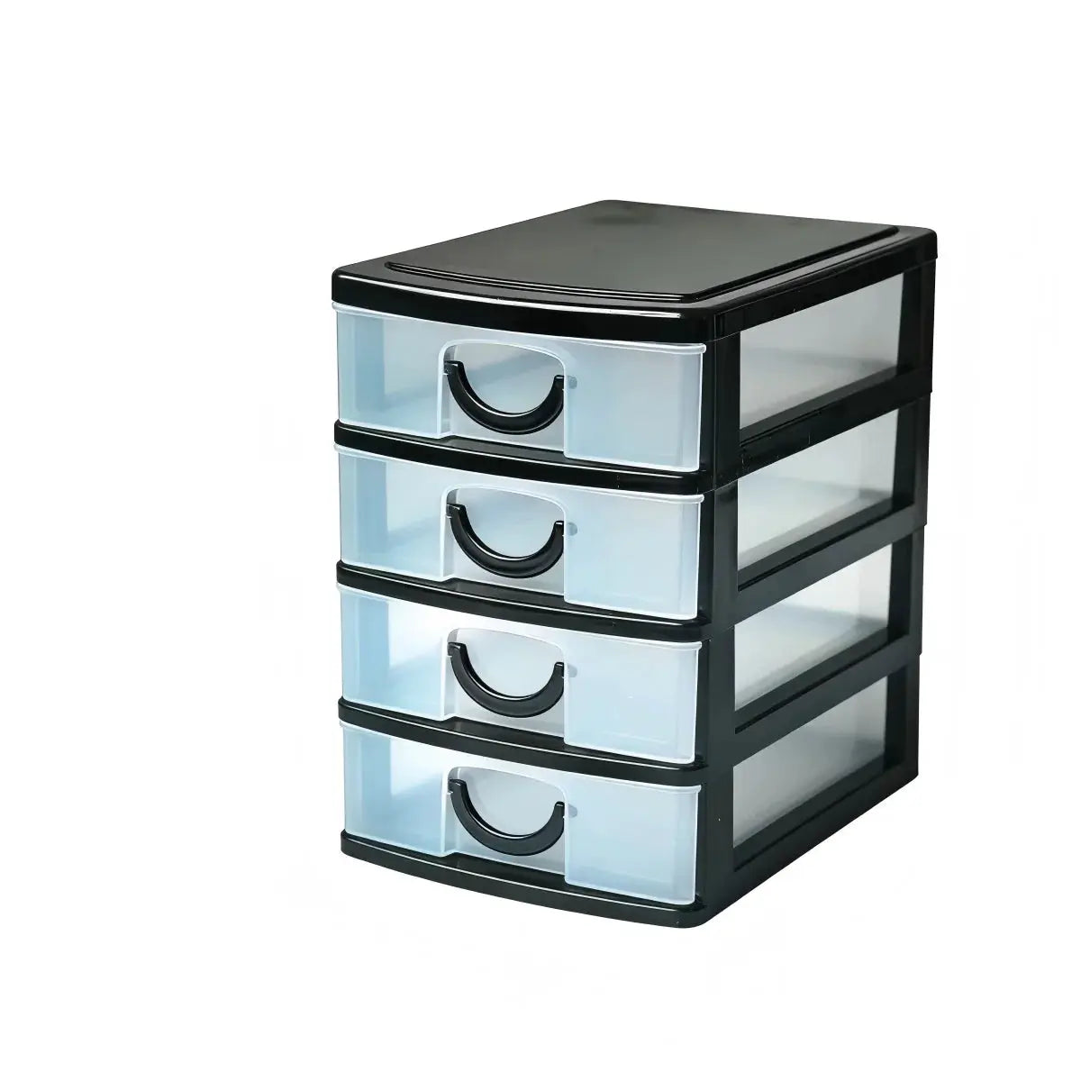 4 Layer Drawer Style Jewelry Storage Box With Rhinestone Embellishments Transparent Earring Organizer