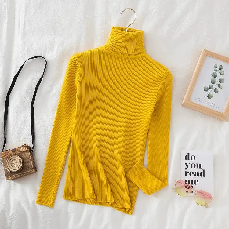 EverSoft Women Turtleneck Knitted Sweater Soft Cashmere Blend For Cozy Warmth In Autumn And Winter