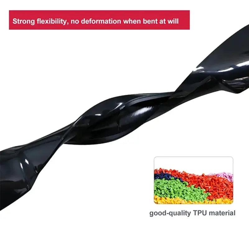 Simples Market universal spoiler lip, 121 cm, black TPU for sedans