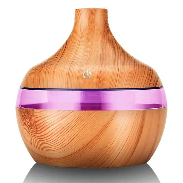 Wood Ultrasonic Humidifier Aroma Diffuser 300ml Cool Mist Essential Oil Aromatherapy For Home