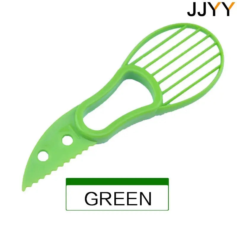 JJYY 3 In 1 Avocado Slicer Pitter Cutter Pulp Separator Plastic Knife Kitchen Tool