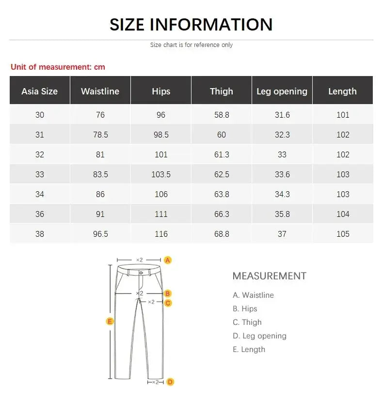 Simples Market summer thin men's casual cotton pants, elastic straight slim fit, 7 colors; size chart.
