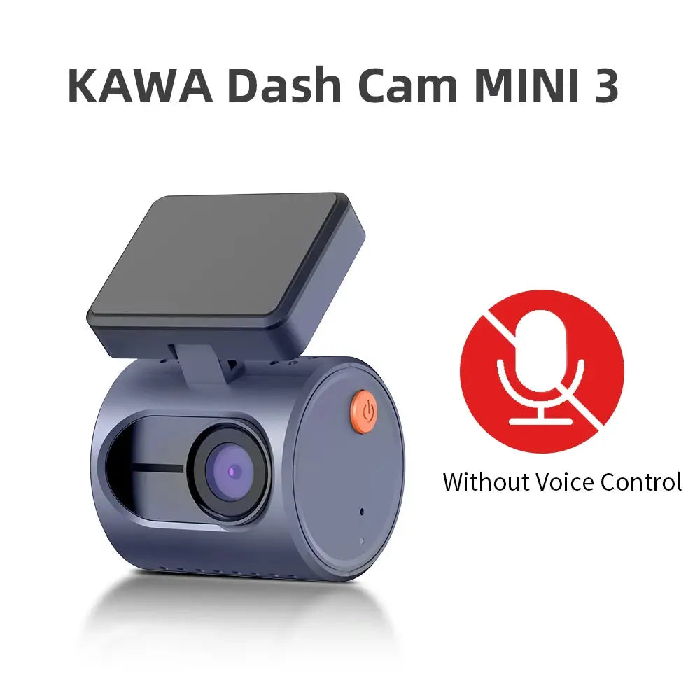 KAWA Dash Cam MINI 3 blue compact car dashboard camera with orange power button