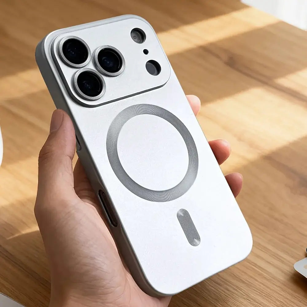 Metallic Paint Magnetic Soft TPU Case For iPhone 17 16 15 14 Plus 13 12 11 Pro Max Wireless Charging Lens Protection