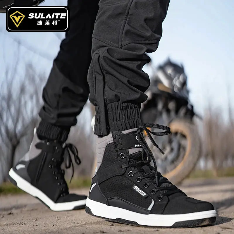 MotoGuard ProRide Breathable Anti Fall Motorcycle Boots For City Street And Track Racing