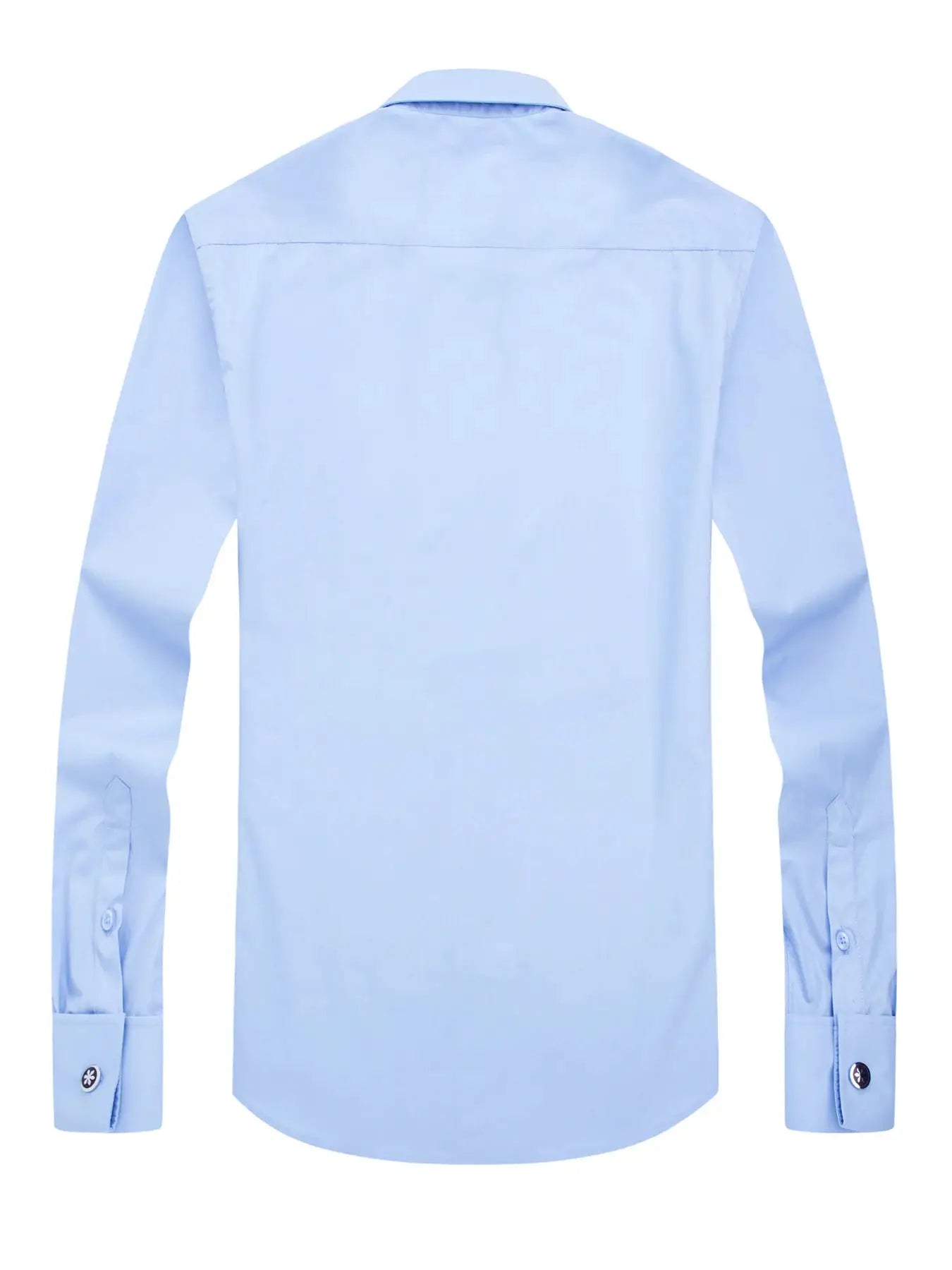Men's light blue dress shirt by Simples Market, long sleeves, solid color