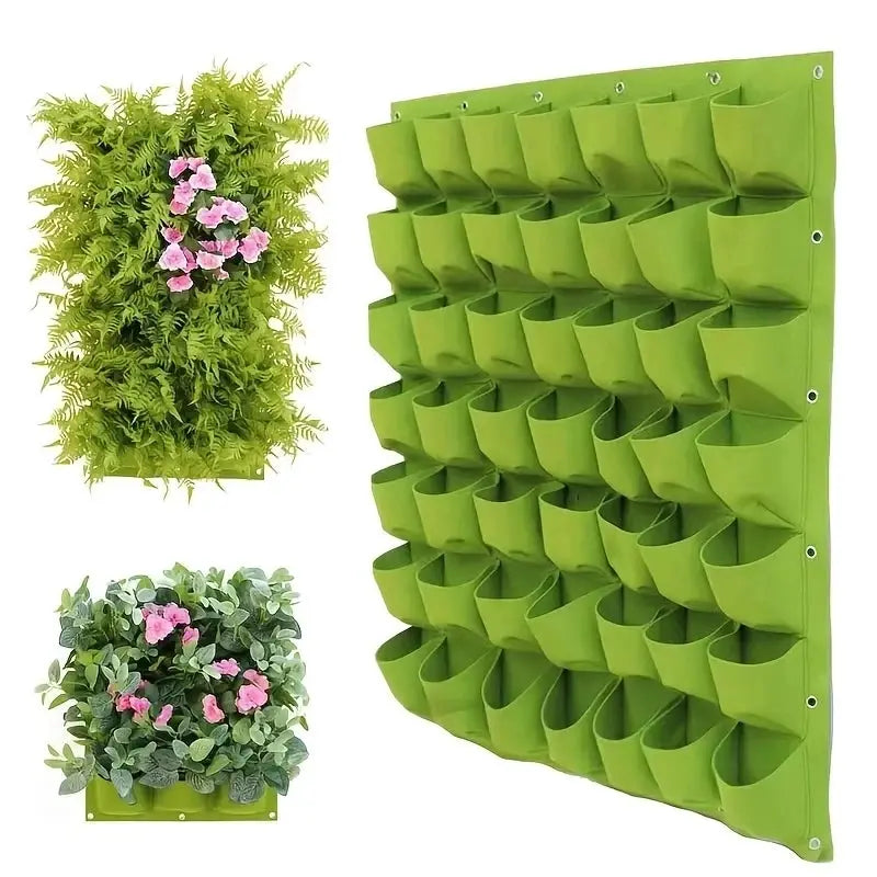 Wall Hanging Pockets Planting Bags Vertical Garden Planter Indoor Outdoor Use Home Decor Grow Bags