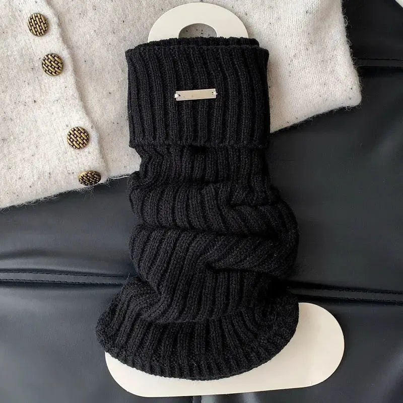 NovaWear Womens Knitted Leg Warmers 2 Pairs Acrylic Material Flexible Length For Cozy Autumn Winter Coverage