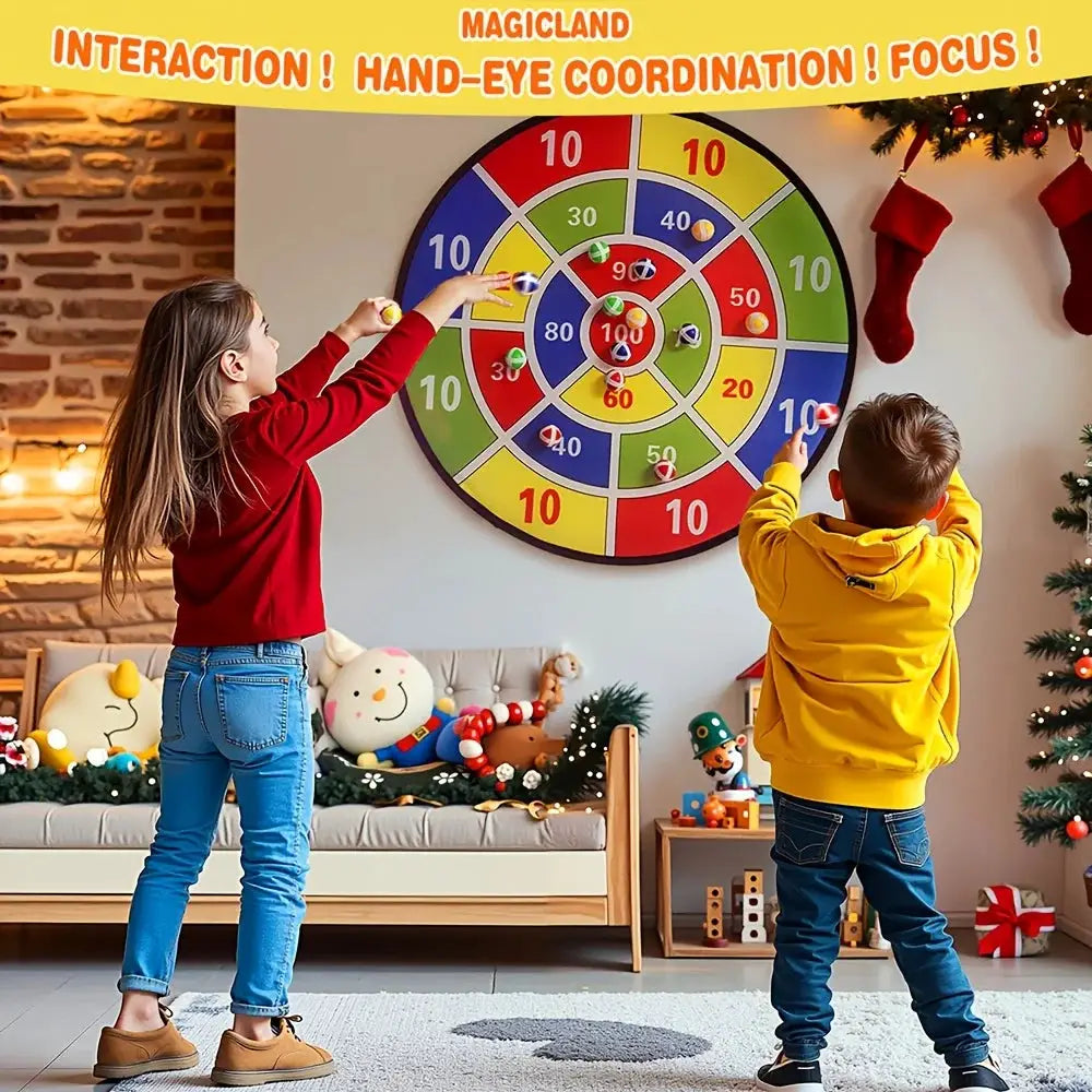 Montessori Throwing Slingshot Target Sticky Ball Dartboard Basketball Board Games Educational Outdoor Toy For Children