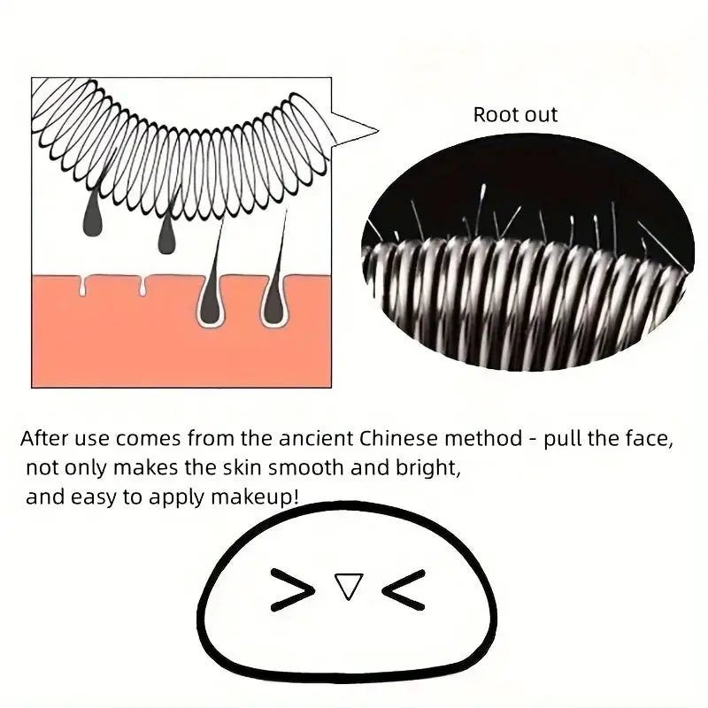 Smooth Skin Facial Epilator for Lip and Eyebrow Hair Removal Handheld Gentle Facial Shaving Tool for Smooth Skin