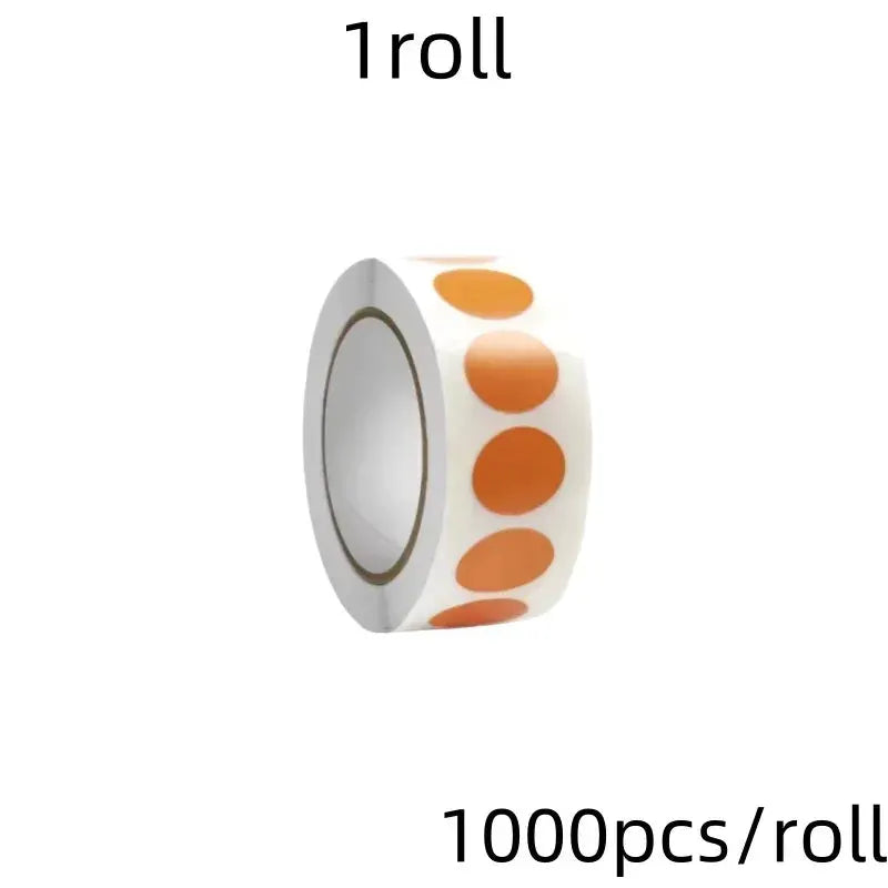 1000 Color Dot Label Stickers Coated Paper Round Sticker Rolls for Color Coding Kawaii Stationery Aesthetic