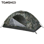 Tomshoo camo ultralight 1–2 person camping tent with mesh doorway