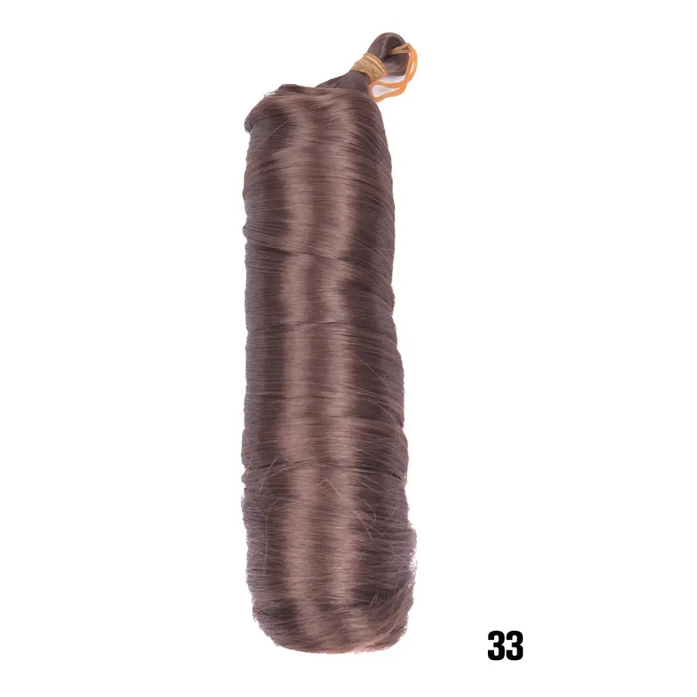 French Curls braiding hair by Simples Market, 24-inch synthetic spiral curls braid extension, shade 33 brown