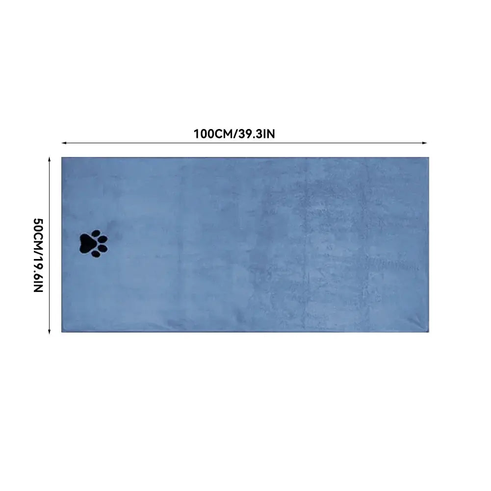 Three Size Options Microfiber Pet Bath Towel Embroidered Super Soft Absorbent for Cats and Dogs Grooming Supplies