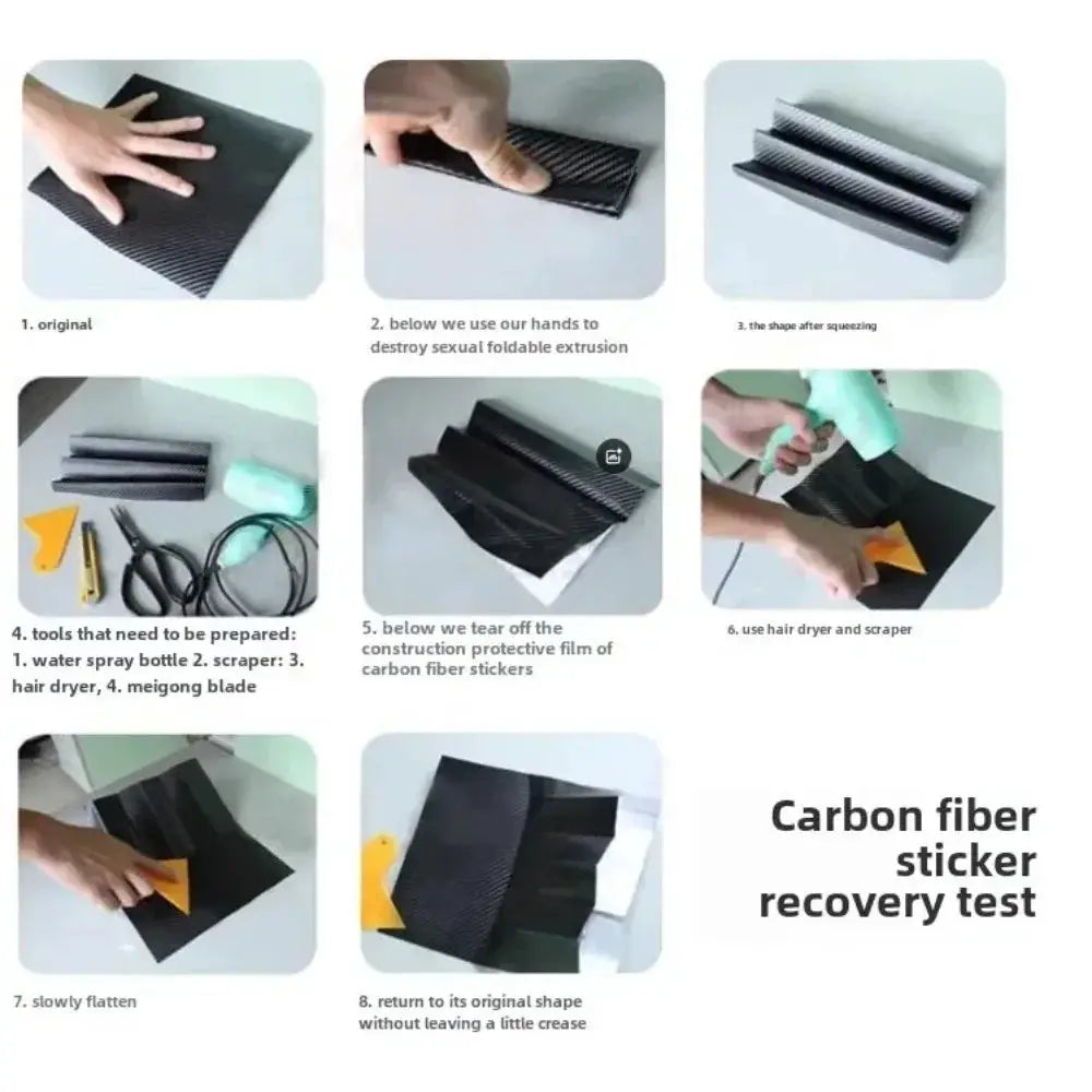 3D Carbon Fiber Sticker Paste Car Threshold Protector Film Waterproof Anti Scratch Matte Black Sticker For Car Body