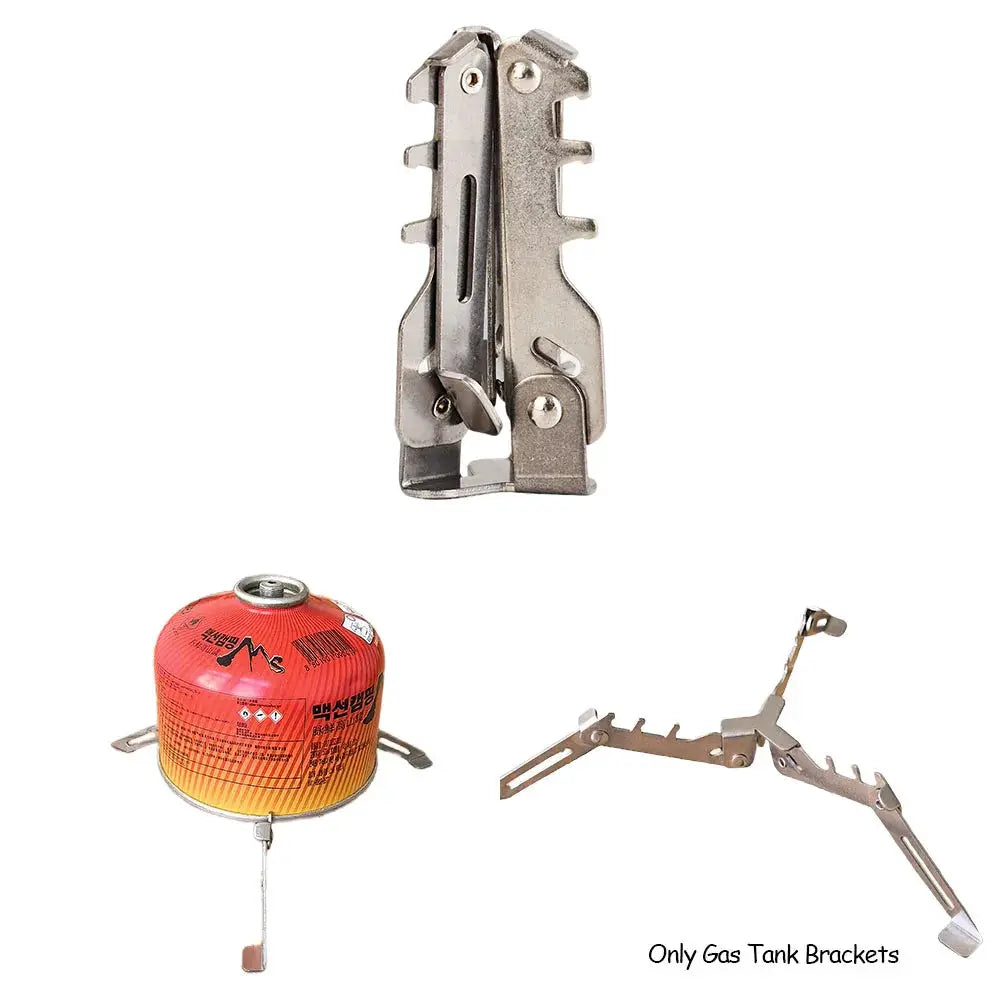Simples Market outdoor gas cylinder holder with foldable metal burner tripod and tank brackets