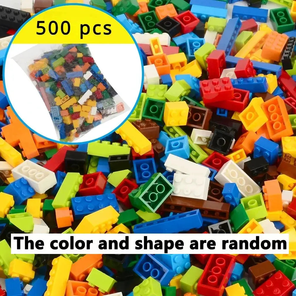 Random DIY Creative Building Blocks Bulk Set Urban Classic Set For Kids Educational Toys Birthday Gift
