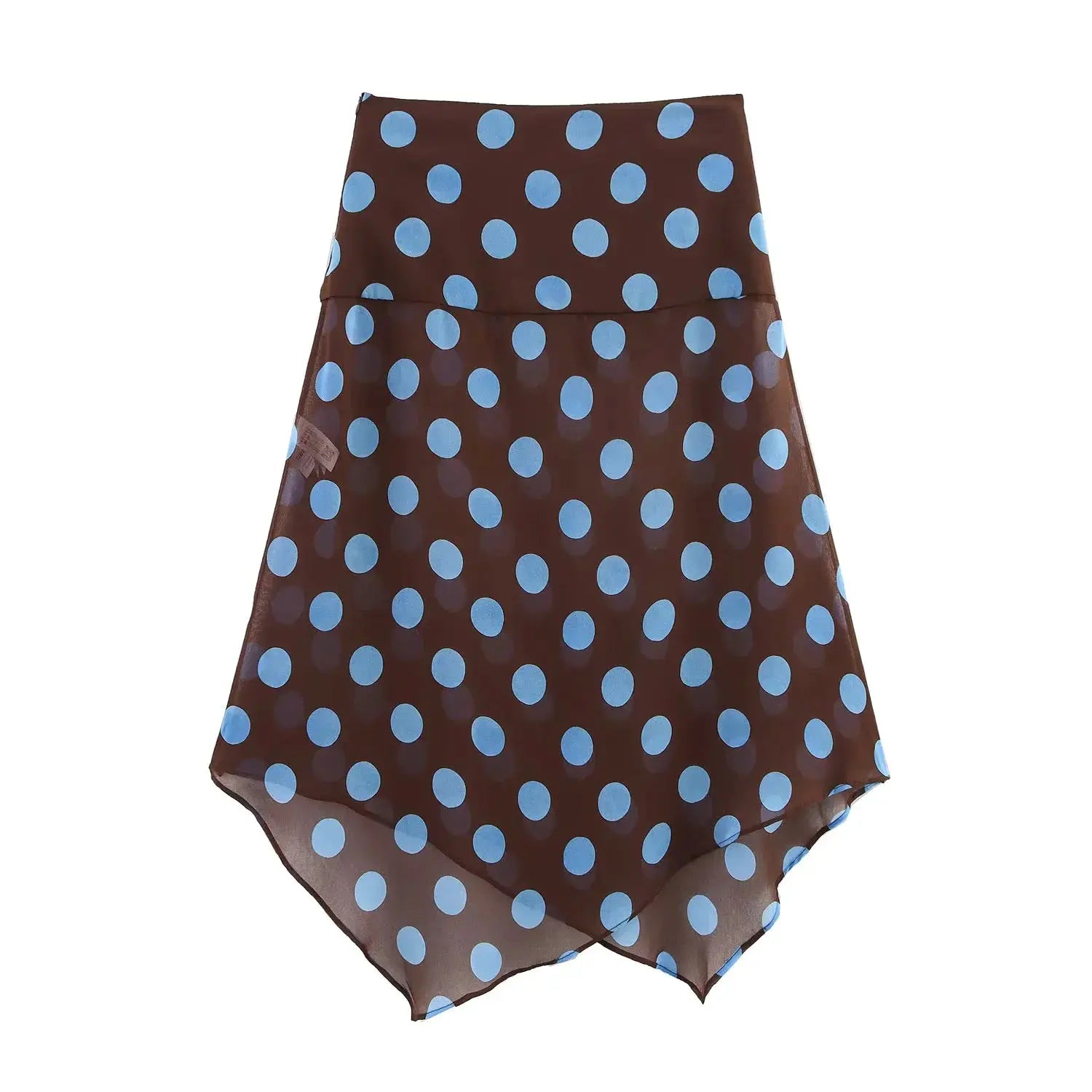 Polka Dot Midi Skirt Two Piece Set for Women Halter Top Beachwear 2026