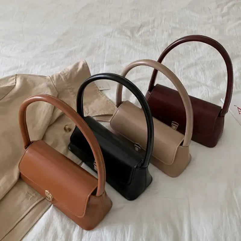 Fashion Retro Women's Shoulder Bag by Simples Market in five solid colors