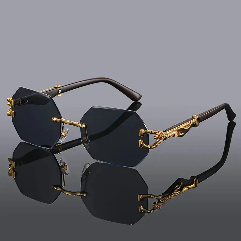 Geometric Leopard Print Sport Glasses For Women Lightweight And Durable Composite Frame Trendy Streetwear Sunglasses