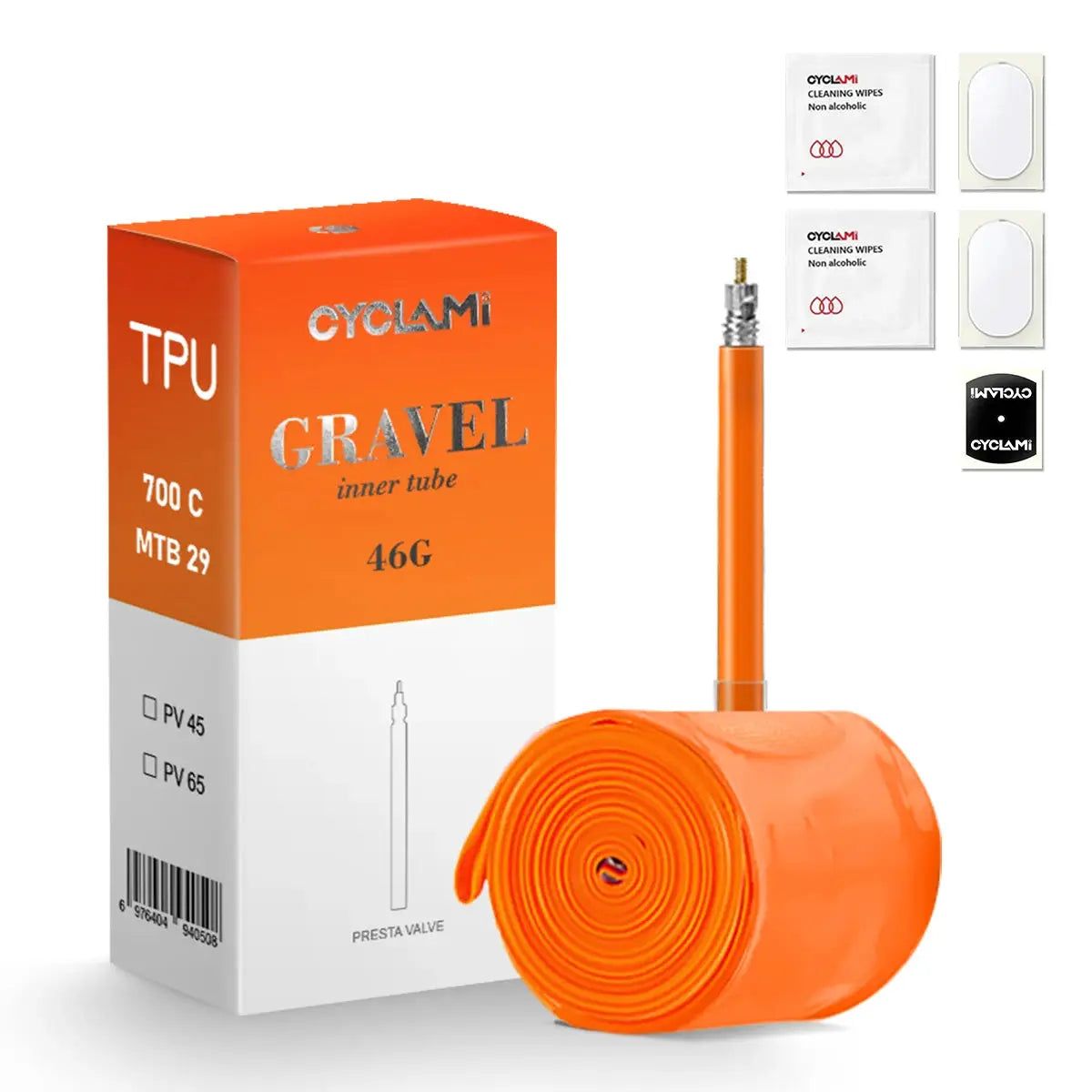 CYCLAMI Ultralight TPU Road Bicycle Inner Tube 700C X 32-47C French Valve FV65mm And FV45mm For Gravel MTB