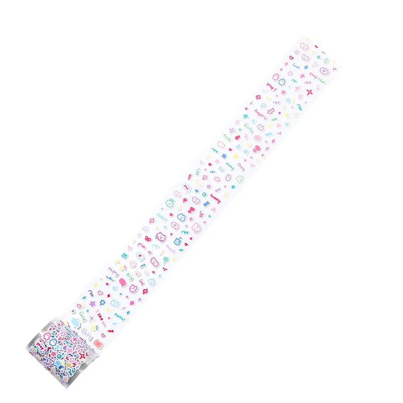 Mr.paper 200cm hand-drawn pattern washi tape with pastel cute icons for decorative planner stickers, Simples Market