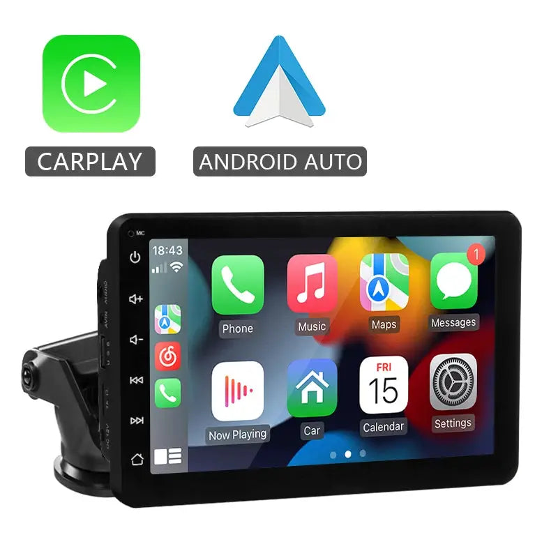 Hippcron 7Inch Car Radio With Wireless CarPlay Android Auto Universal