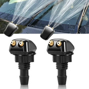 Two Pack Car Windshield Wiper Washer Spray Nozzles Dual Hole Fits Most Car Models Water Spray