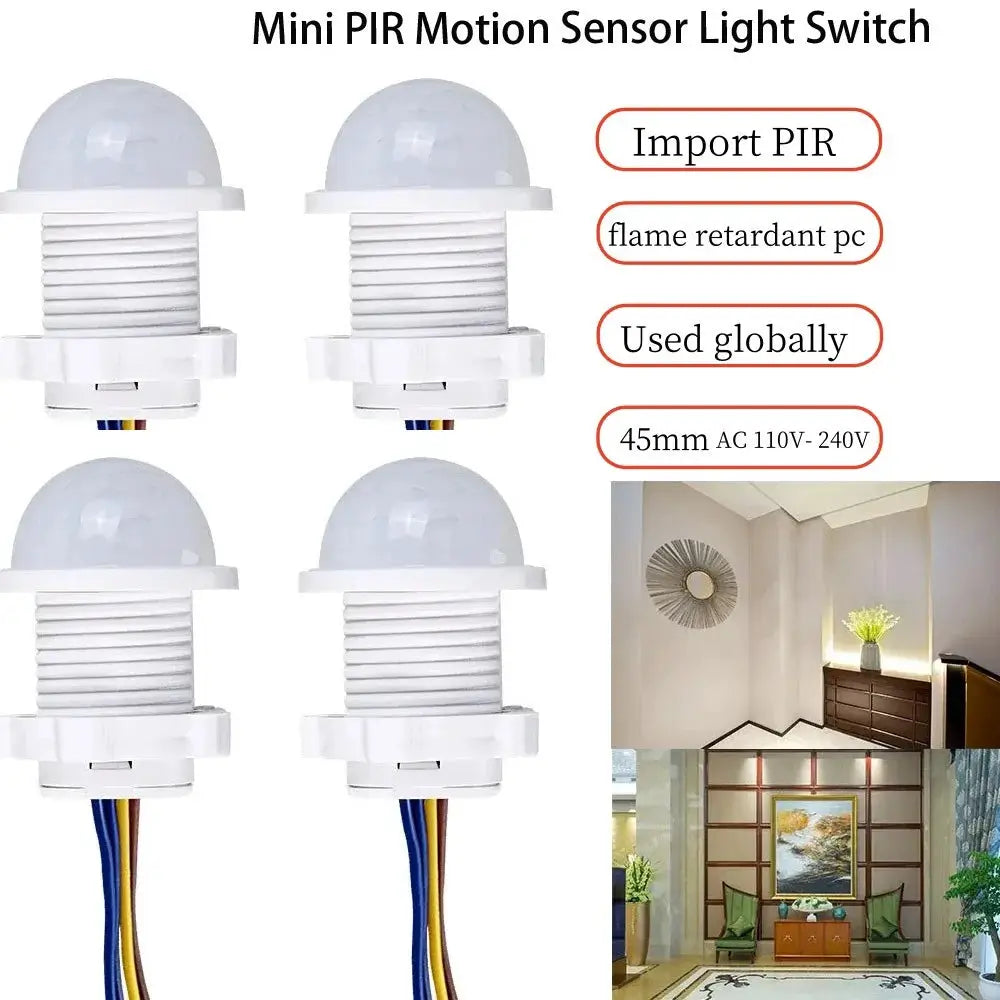 Mini PIR Motion Sensor Light Switch For AC 110V To 240V Auto On Off Infrared Detector Night Lamp