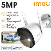 IMOU Bullet 2E 5MP outdoor white WiFi camera with built-in spotlight, IP67 waterproof
