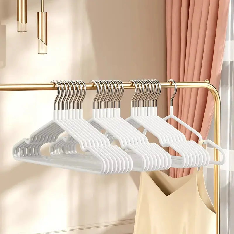 Ten Pack Metal No Slip Hangers Traceless Space Saver For Closets