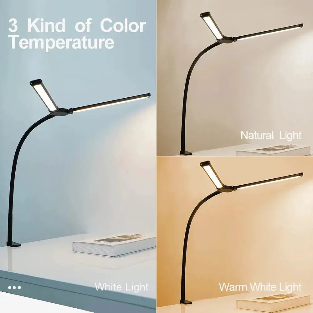 Simples Market desk lamp, black metal finish, eye-care office lighting