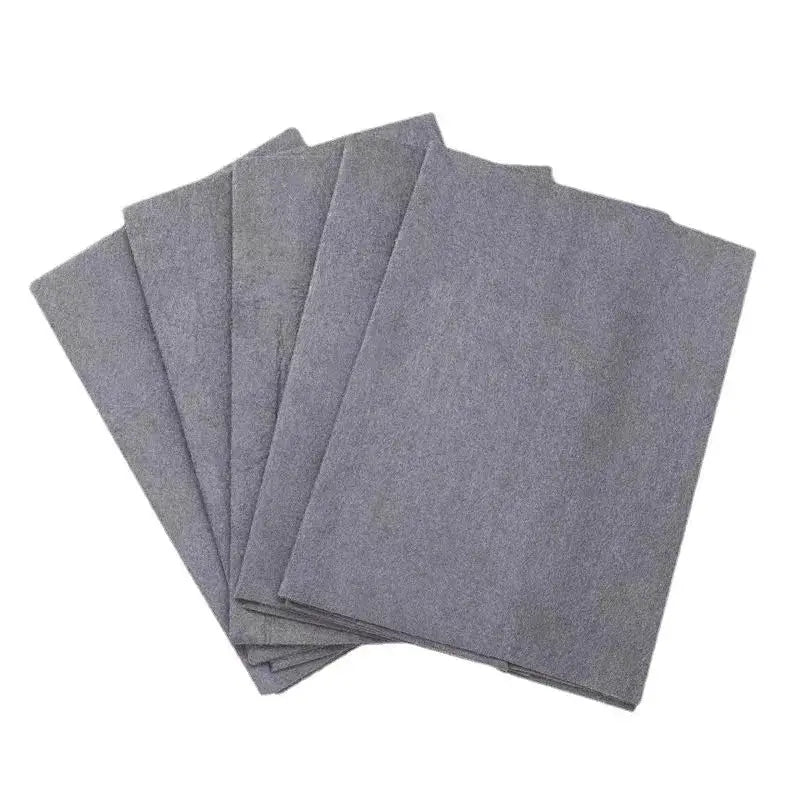 Simples Market thickened glass cleaning cloths, 5 pcs, gray, no watermark, reusable