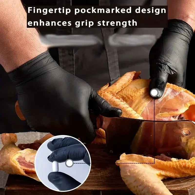 Gloves black disposable latex-free PVC, XL, for cooking and food handling, housework by Simples Market