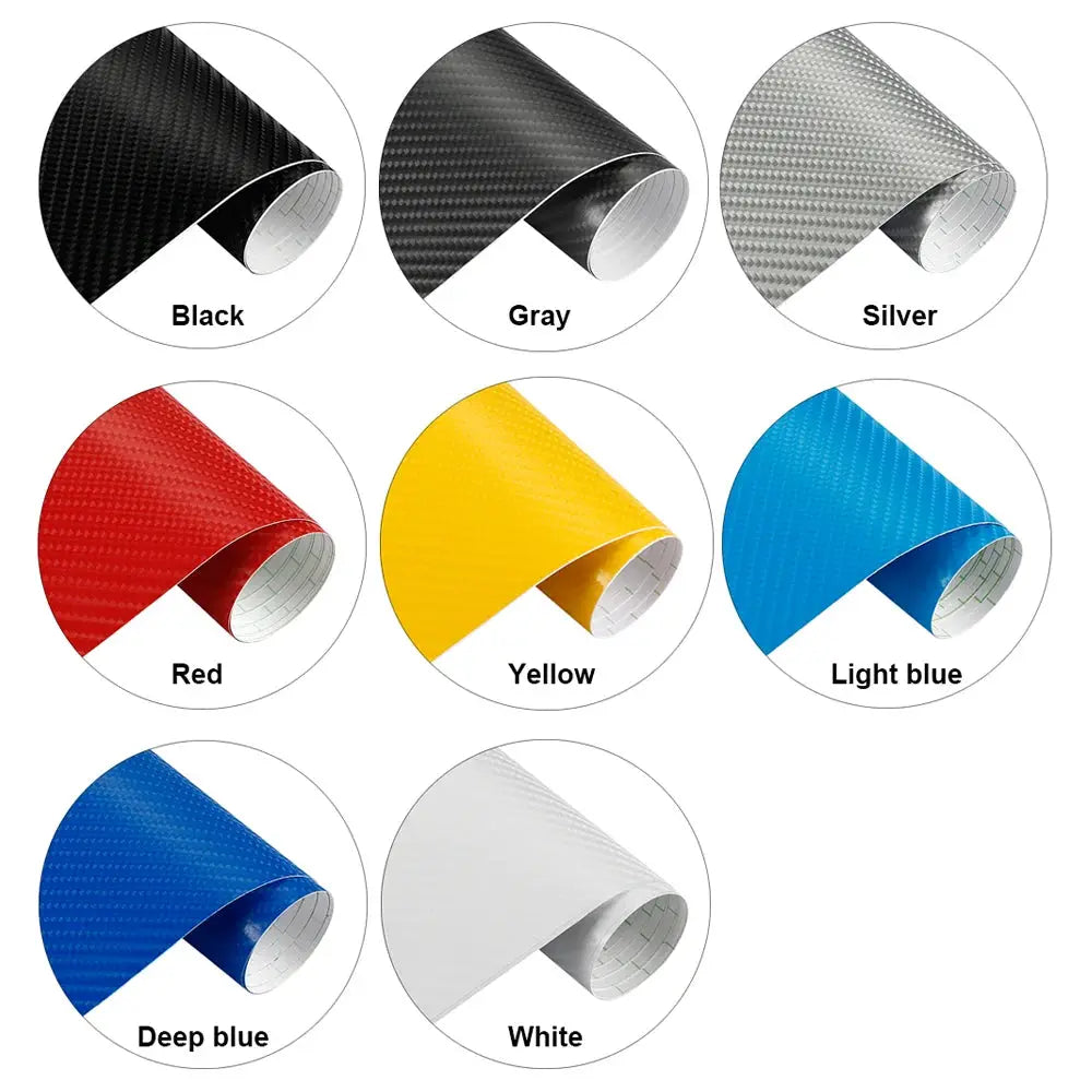 4D carbon fiber vinyl wrap film for cars; 8 color options, by Simples Market