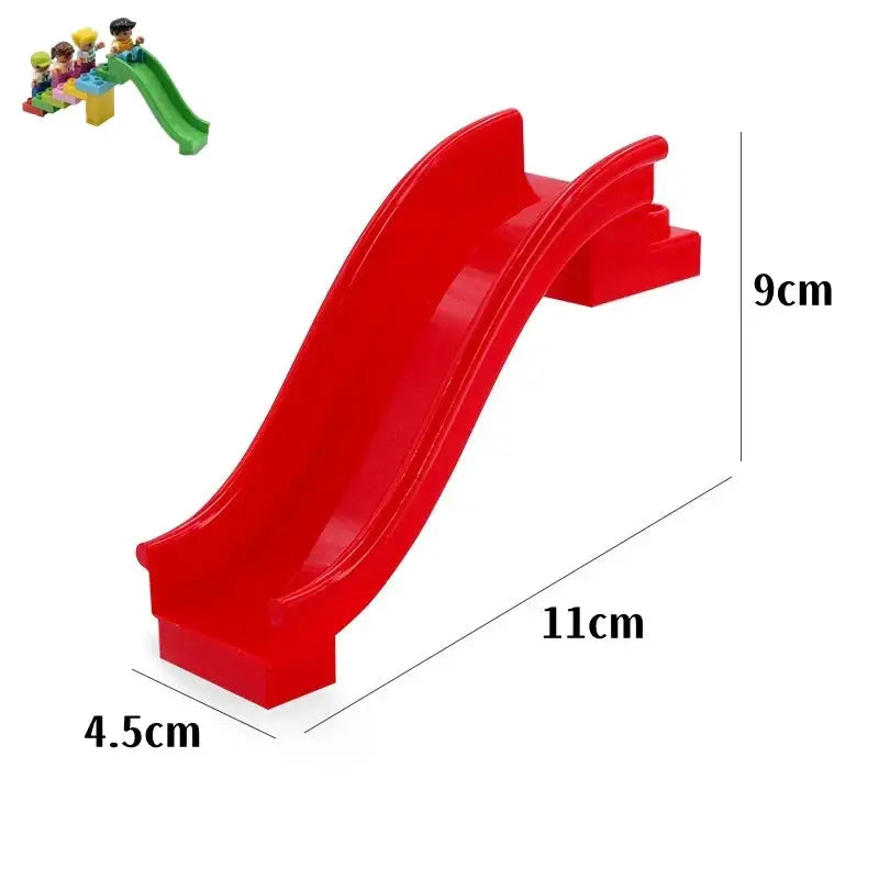 Big Building Blocks Duplo Compatible Large Brick Ferris Wheel Seesaw Slide Swing Educational Toy For Kids