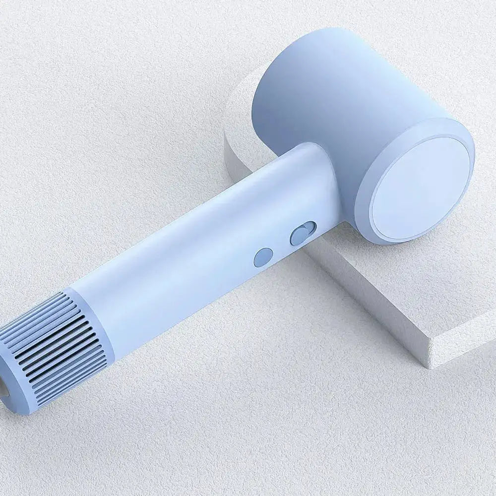 MIJIA H501 SE hair dryer, light blue with two control buttons on the handle