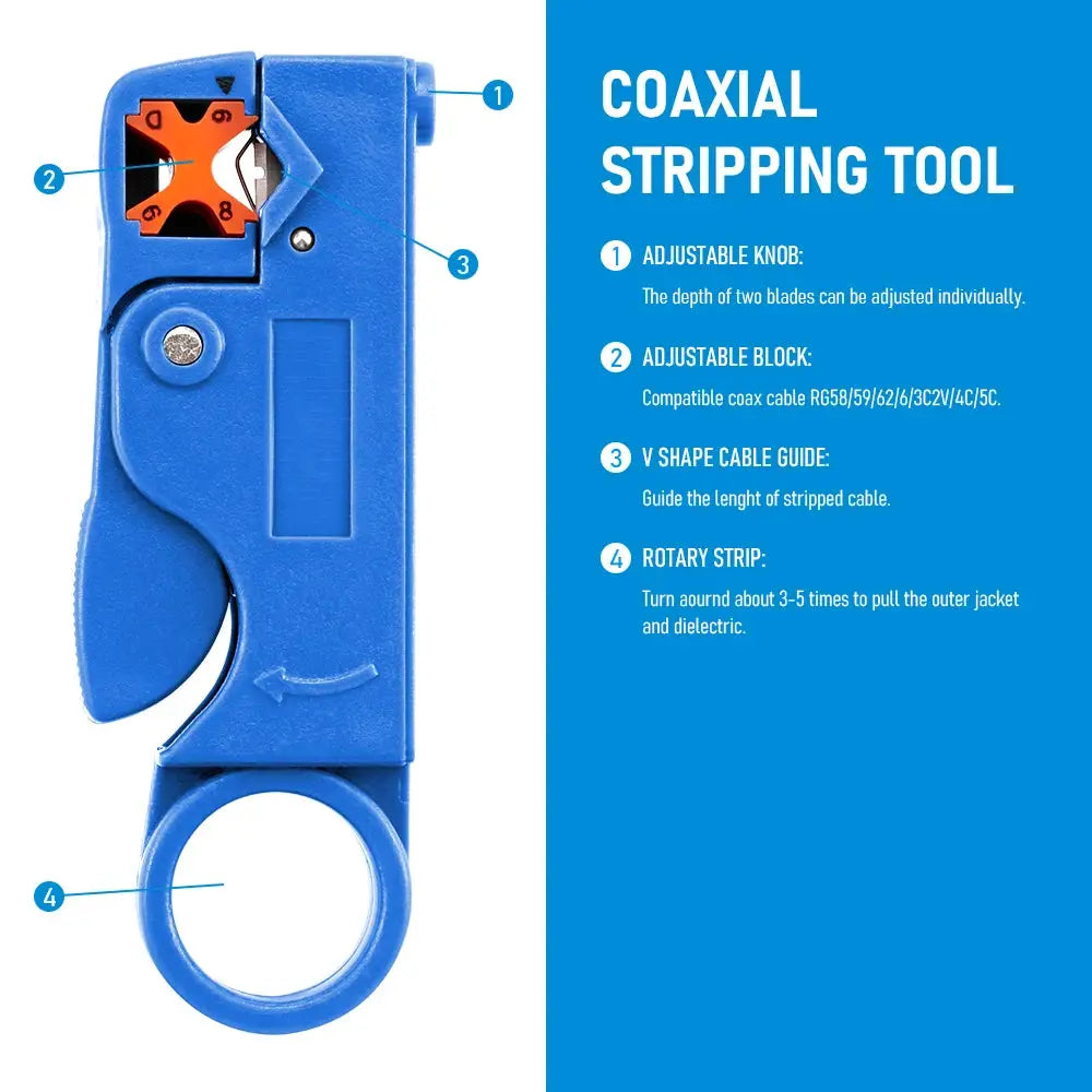 Stripping Pliers Wire Stripper Tool Stainless Steel Decrusting Cable Stripper With Adjustable Blade Depth Insulated