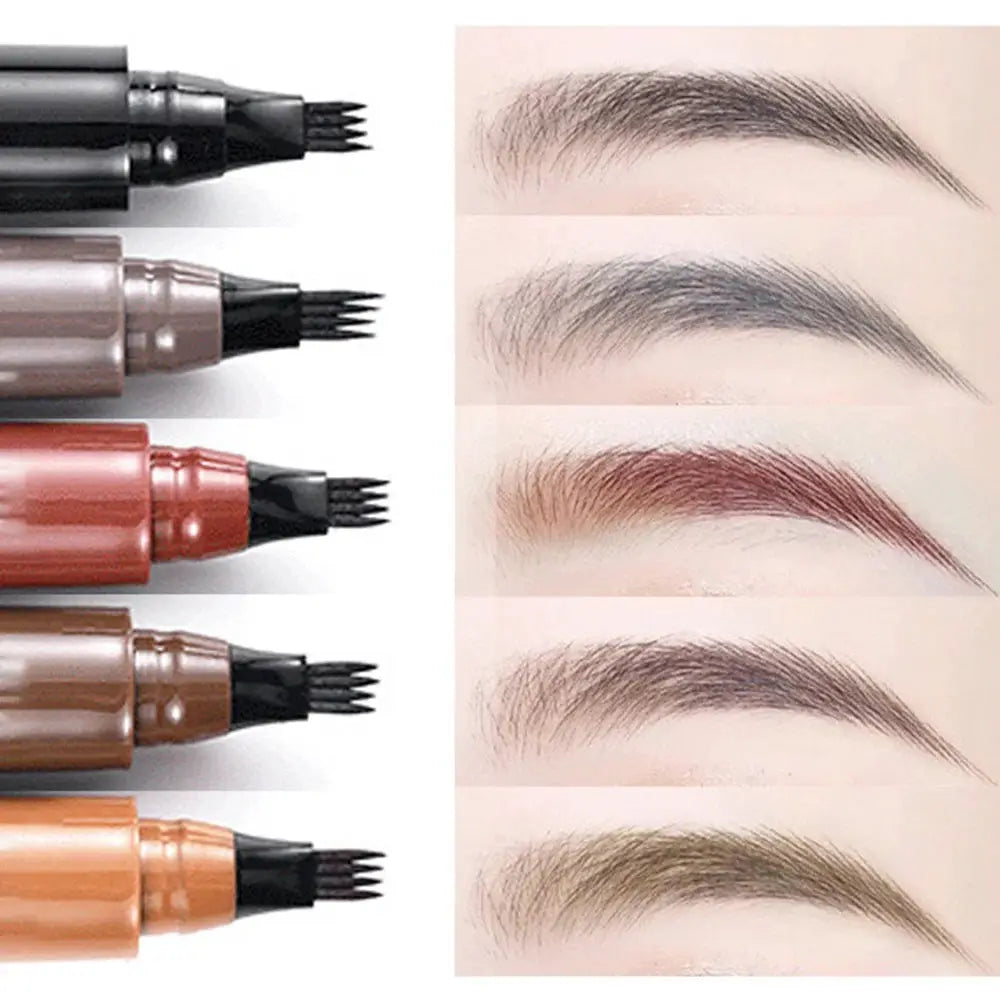 NovaBeauty Four Pronged Eyebrow Pencil All Day Waterproof Smudge Proof Brow Definition