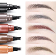 NovaBeauty Four Pronged Eyebrow Pencil All Day Waterproof Smudge Proof Brow Definition