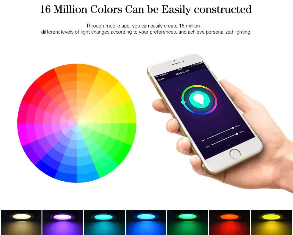 Simples Market WiFi Zigbee RGB smart downlight; color-changing LED, app- and voice-controlled