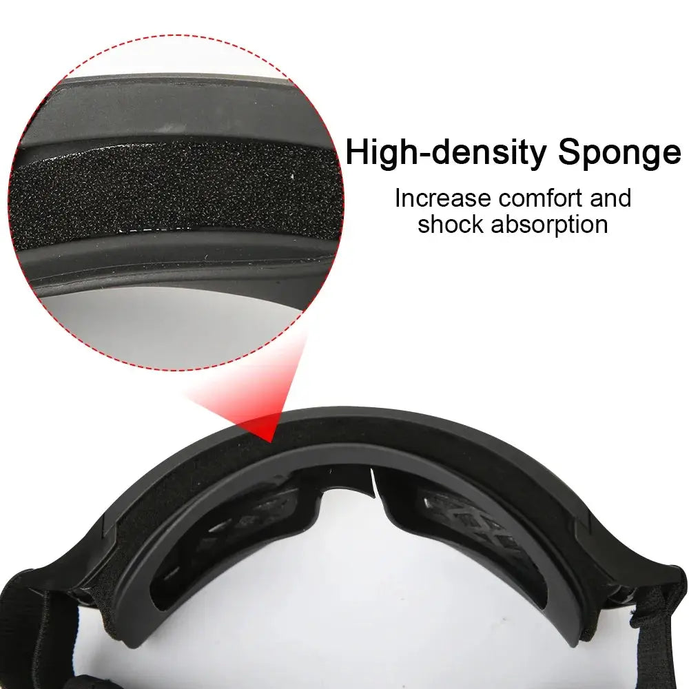 Airsoft tactical goggles by Simples Market, black with high-density sponge for comfort