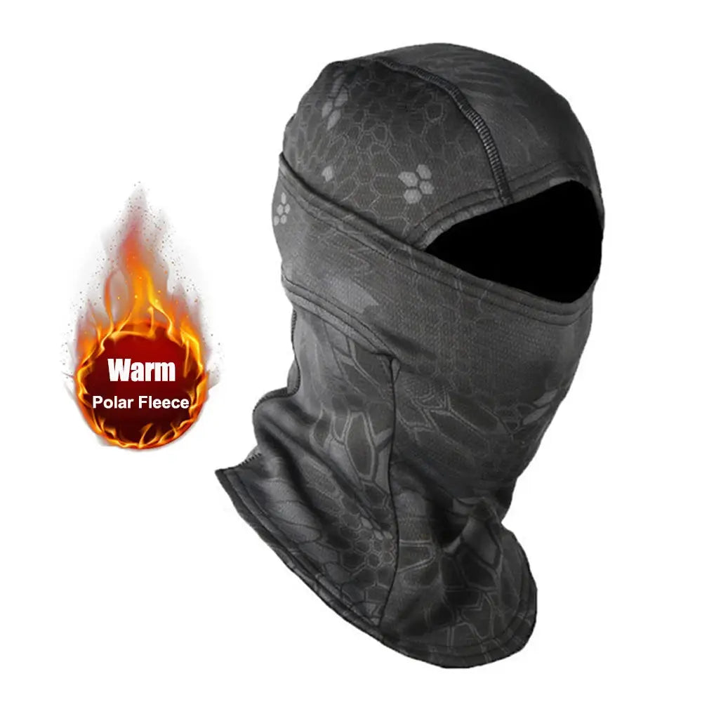 Balaclava, Simples Market winter fleece camouflage full-face mask with polar fleece lining for outdoor cold