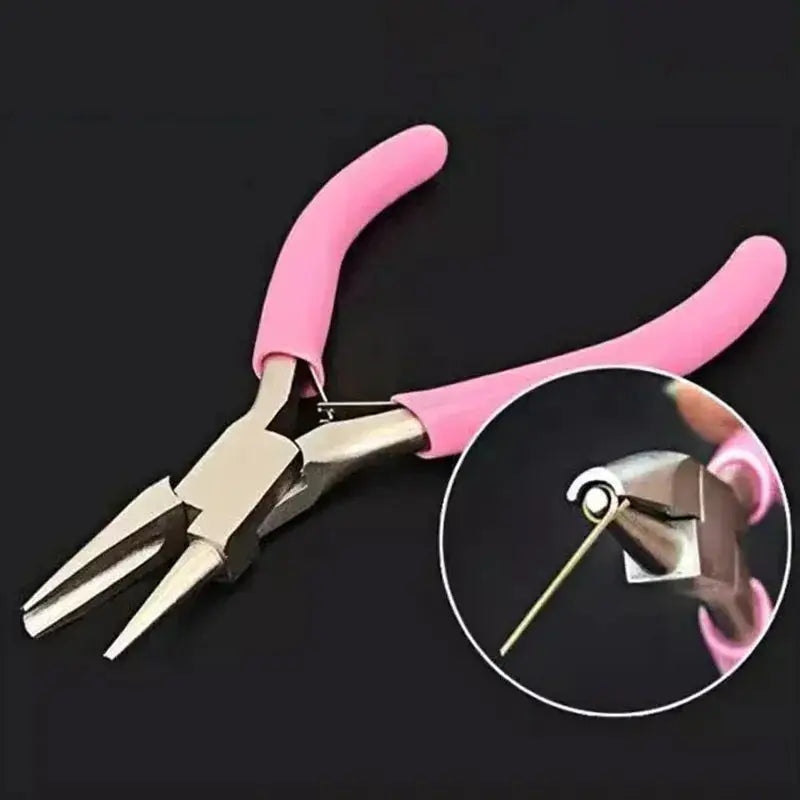 5 Inch Needle Pliers For Jewelry Making Mini Wire Wrapping Pliers Half Groove And Half Round Mouth Jewelry Tool
