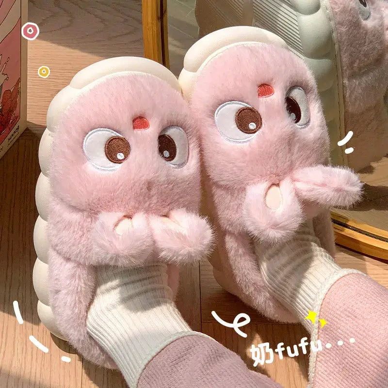 CozyNest Women Cotton Slippers Velvet Lined Plush Flannel Indoor Winter Home Warmth Ultra Soft