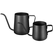 BrewMaster Gooseneck Pour Over Coffee Pot 12 Oz 304 Stainless Steel Narrow Spout For Precise Pouring Teflon Coated